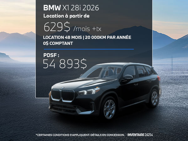 Bannière de BMW X1 xDrive28i 2026
